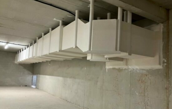 Conduit de ventilation horizontal EI120 Protection passive incendie : conduits de désenfumage, encoffrements et VTP coupe-feu