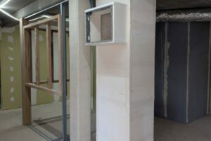 Gaine verticale ventilation EI60 avec manchette et contre-cadre